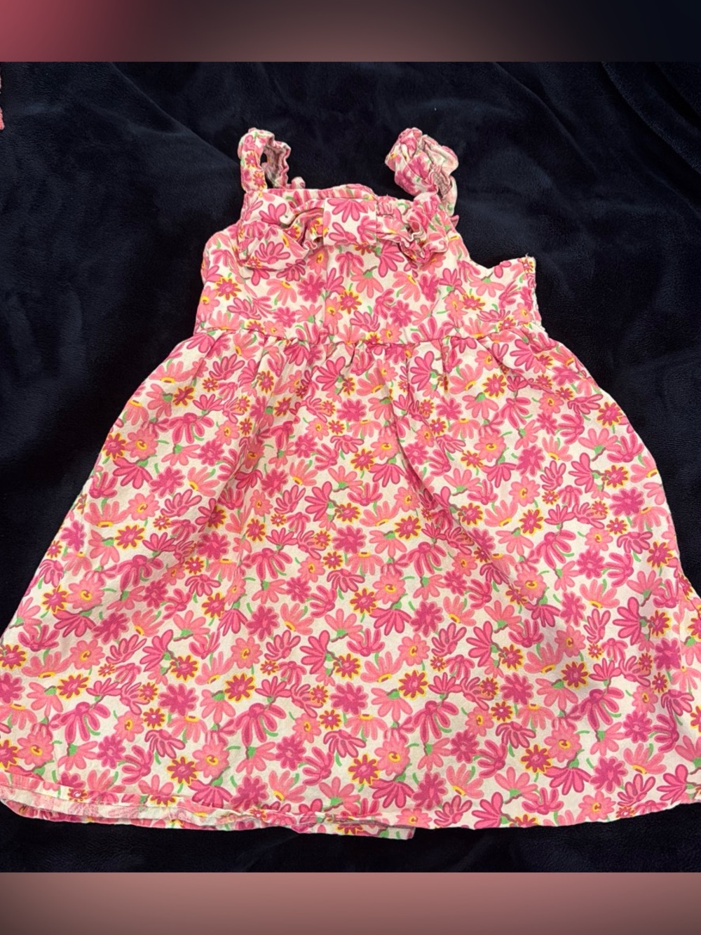 Girls Pink Floral Sundress